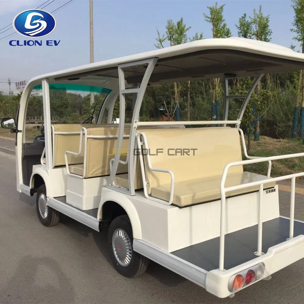 11 Passenger Open Sightseeing Golf Cart with 100 km Range - Sightseeing Electric Buses - 11 Seater | UAE Golf Cart