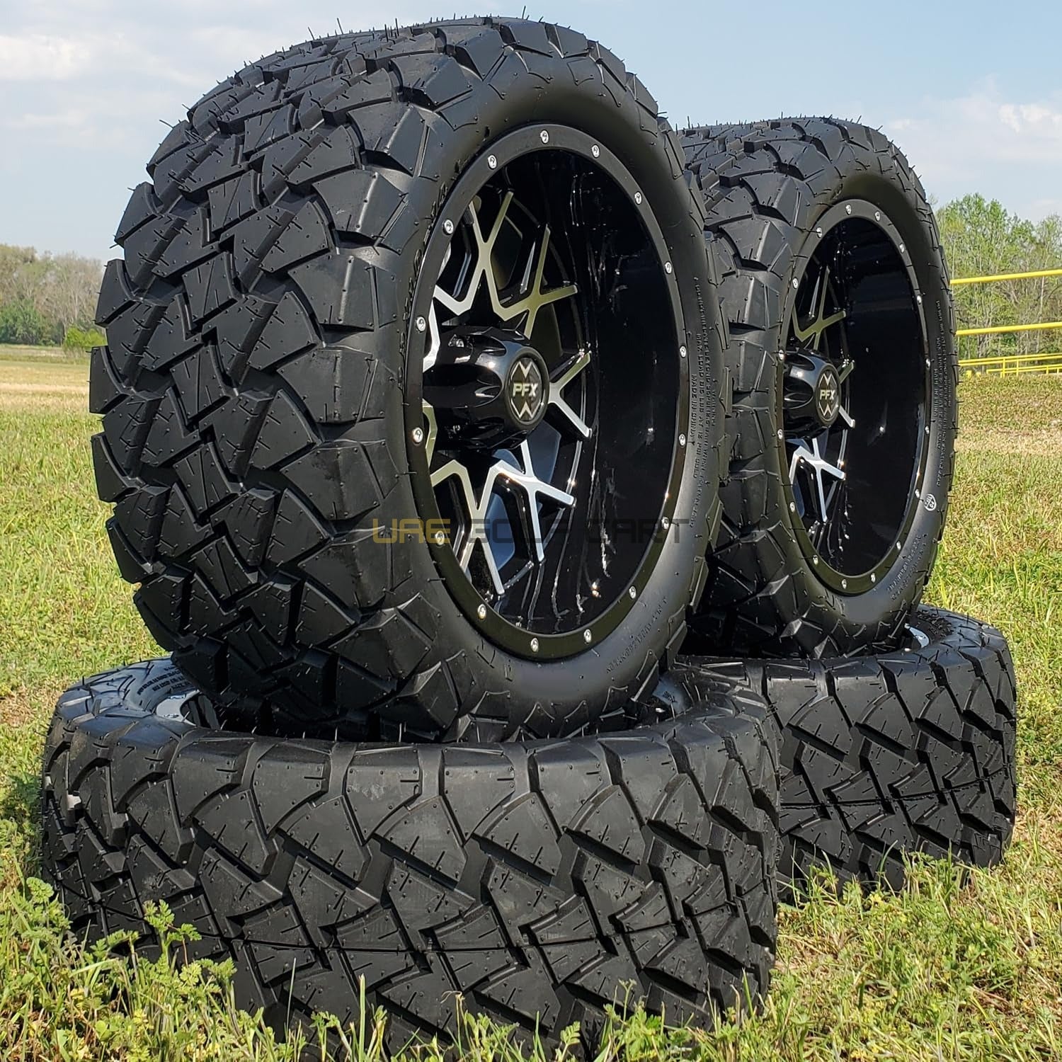 Buy 14 Inch Golf Cart Wheels and Tires Combo 225/50 14 All Terrain (Lift Kit Required) - Golf Cart Tire at UAE Golf Cart