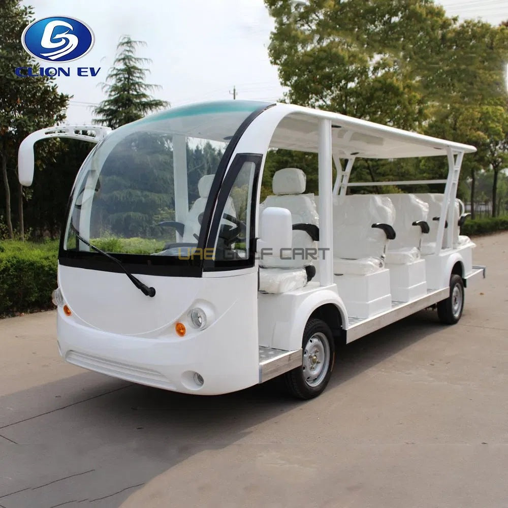 Buy 14 Passenger Electric Shuttle Bus with 100 km Range and 7.5kW Motor - Sightseeing Electric Buses - 14 Seater at UAE Golf Cart