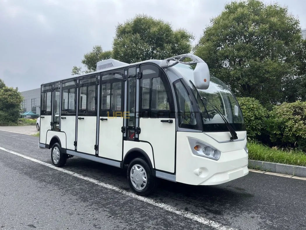 14 Passenger Electric Sightseeing Shuttle Cart with AC Motor and Audio System - Sightseeing Electric Buses - 14 Seater | UAE Golf Cart