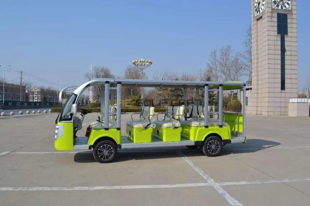 14 Seater Electric Sightseeing Golf Cart with 5kW Motor and Audio System - Sightseeing Electric Buses - 14 Seater | UAE Golf Cart