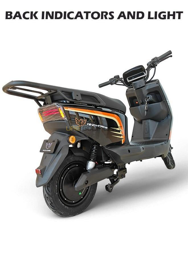 1500W 60V 20Ah Electric Scooter with Seat – 60 km/h Top Speed, 14" Tires, 45 km Range, 150 kg Load - Electric Motorbikes & Mopeds | UAE Golf Cart