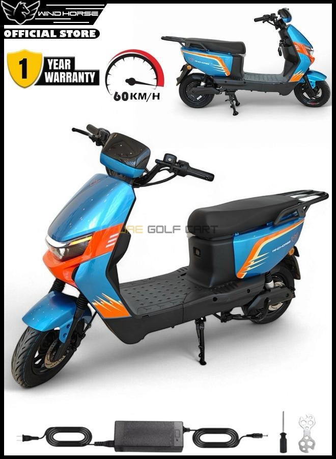 1500W 60V 20Ah Electric Scooter with Seat – 60 km/h Top Speed, 14" Tires, 45 km Range, 150 kg Load - Electric Motorbikes & Mopeds - Photo 11 | UAE Golf Cart