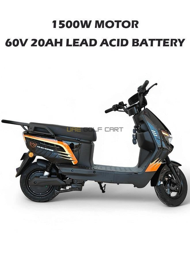 1500W 60V 20Ah Electric Scooter with Seat – 60 km/h Top Speed, 14" Tires, 45 km Range, 150 kg Load - Electric Motorbikes & Mopeds - Photo 5 | UAE Golf Cart