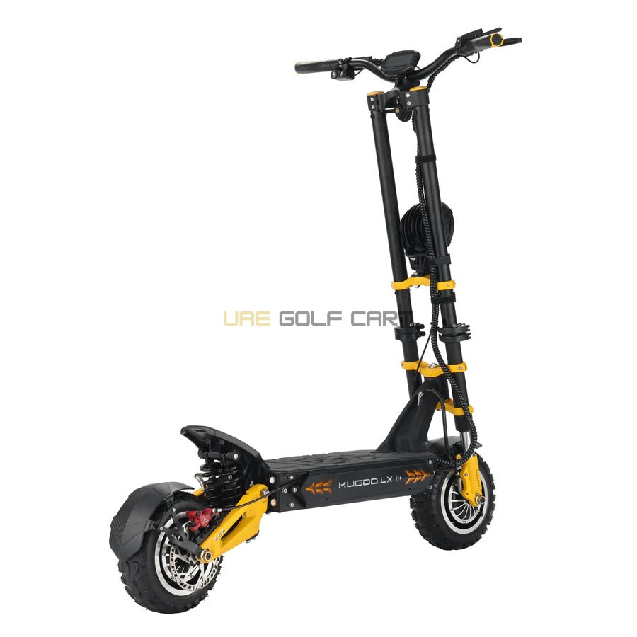 1500W Dual Motor 60V Foldable Electric Scooter with 11" Off-Road Tires, 160 km Range, 85 km/h Speed - Foldable Electric Scooters - Close Up | UAE Golf Cart