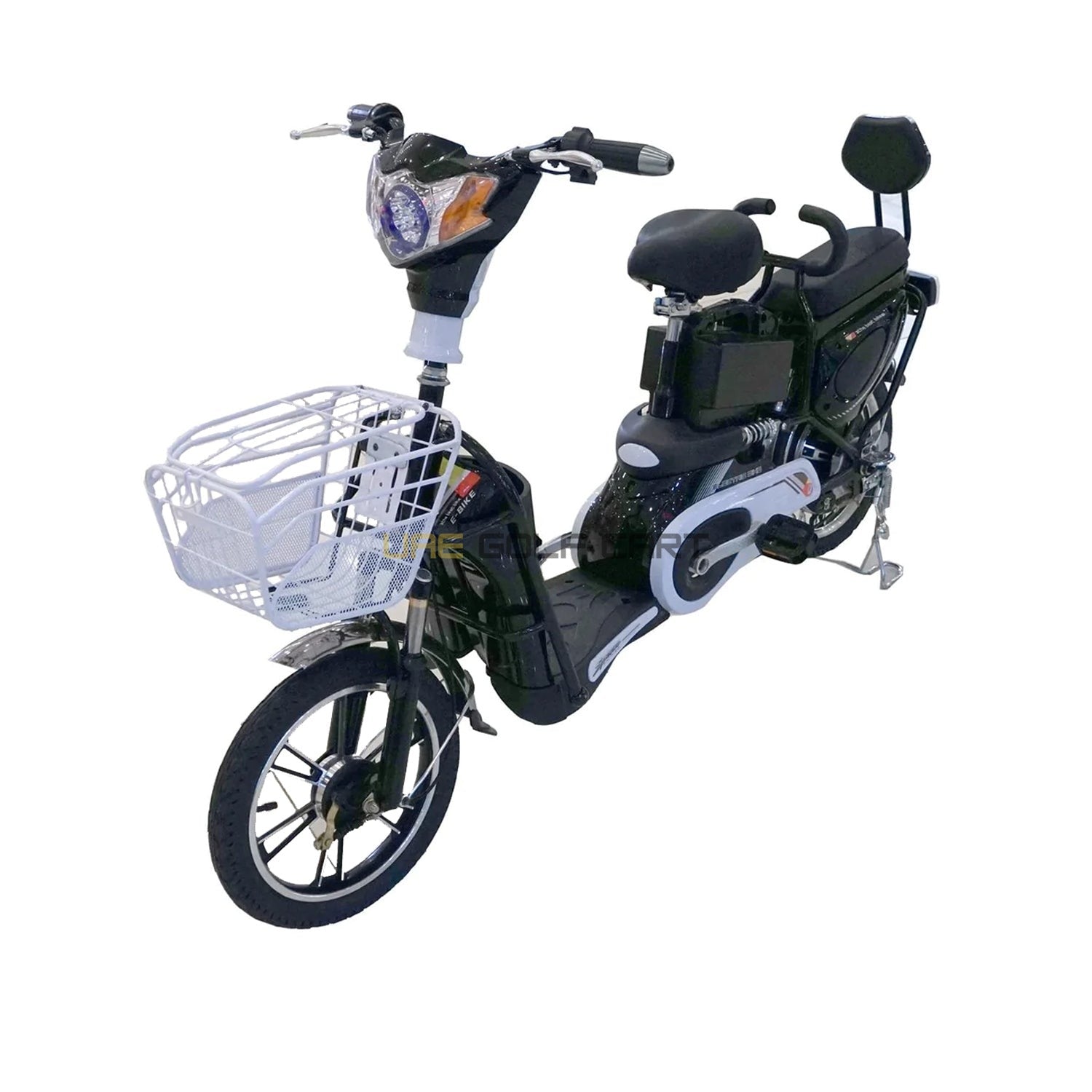Buy 16" Classic 48V 500W Electric Scooter with Pedal and Seat - Electric Grocery Bike at UAE Golf Cart