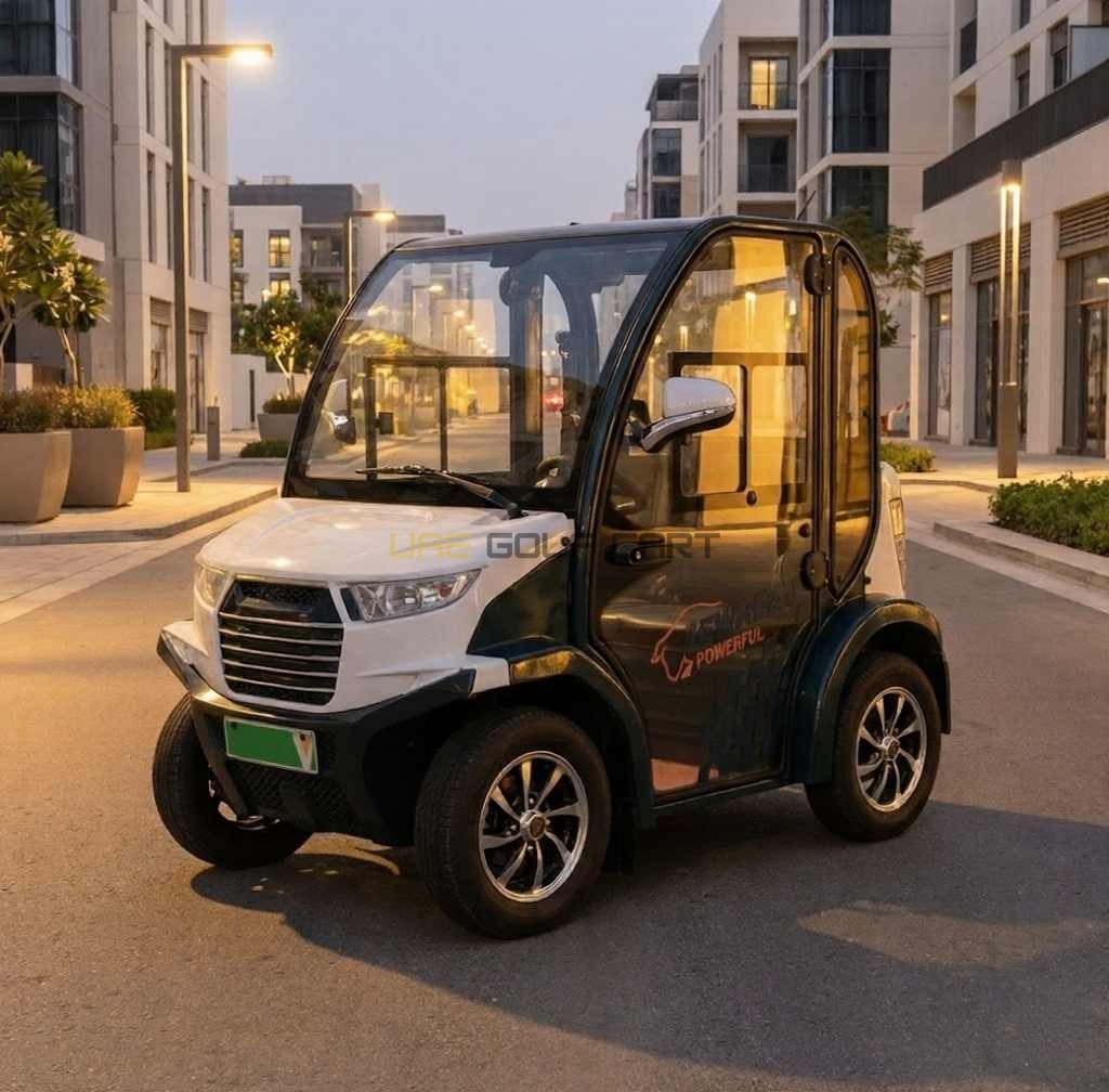 Buy 2 Seater Electric Golf Cart with Air Conditioning and Bluetooth Audio - Air Conditioned Golf Carts - 2 Seater at UAE Golf Cart