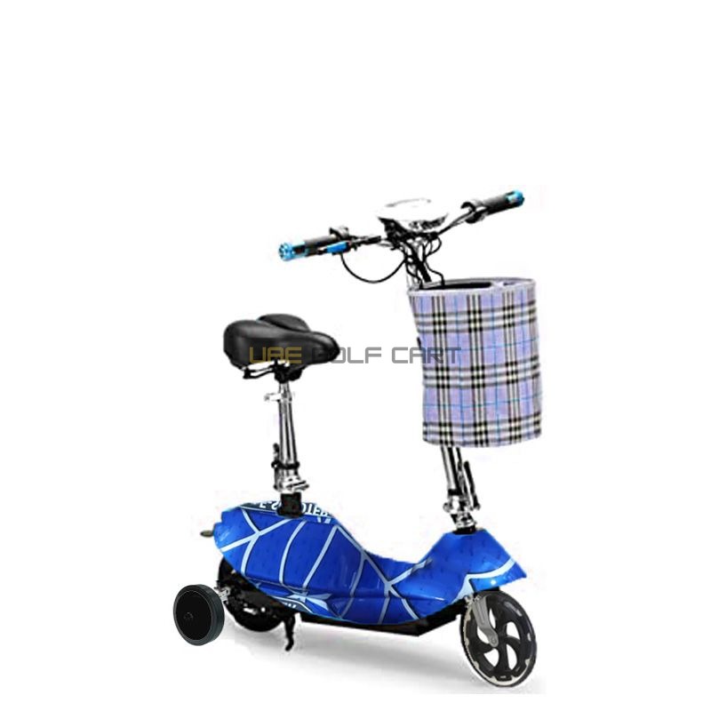 24V Foldable Electric Scooter for Kids with Seat, Training Wheels and Adjustable Handlebars – 6 inch PU Tyres - Foldable Electric Scooters - Photo 4 | UAE Golf Cart