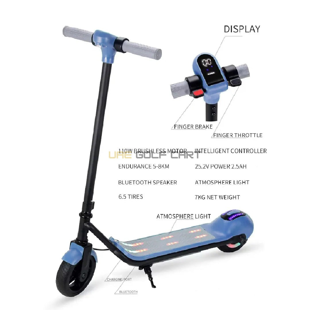 24V Foldable Kids Electric Scooter with LED Lights, Adjustable Handlebar, 150W Motor, 6kg - Foldable Electric Scooters - Photo 5 | UAE Golf Cart