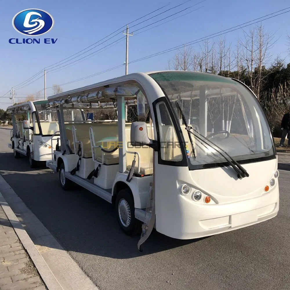 Buy 28 Seater Electric Sightseeing Shuttle and Trackless Train with 72V Motor - Sightseeing Electric Buses - 28 Seater at UAE Golf Cart