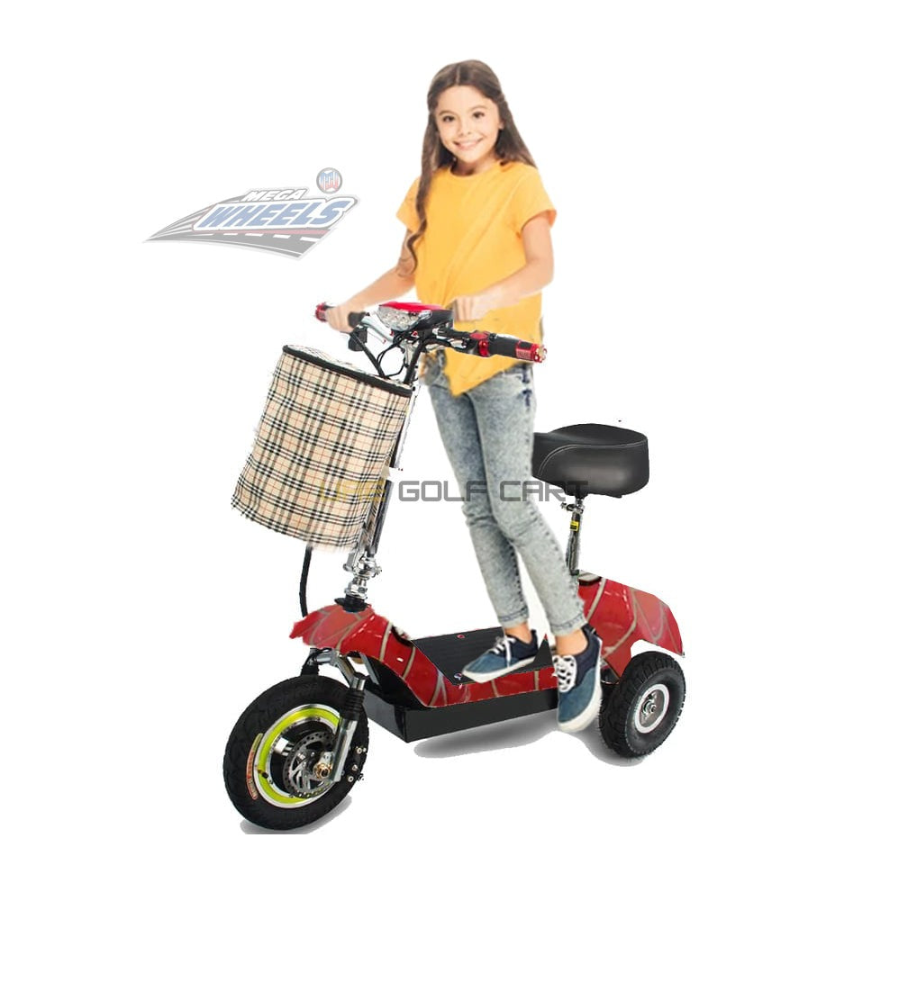 3 Wheel Electric Scooter 350W 25 km/h 36V 12Ah Foldable with Seat and Basket 100-120kg Load - Foldable Electric Scooters - Photo 8 | UAE Golf Cart