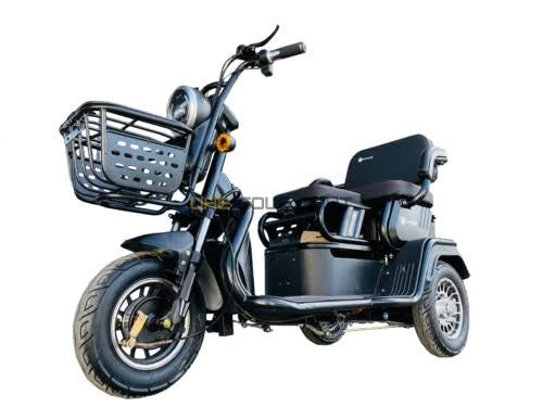 3-Wheel Electric Scooter with Dual Seats and Basket - Electric Motorbikes & Mopeds - Photo 13 | UAE Golf Cart