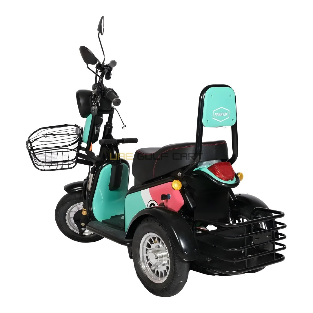 3-Wheel Electric Scooter with Dual Seats and Basket - Electric Motorbikes & Mopeds - Photo 17 | UAE Golf Cart