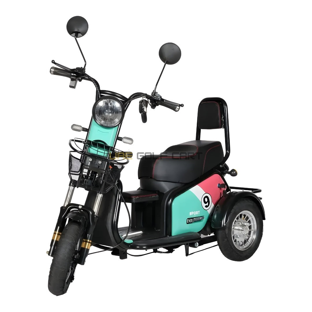 3-Wheel Electric Scooter with Dual Seats and Basket - Electric Motorbikes & Mopeds - Photo 18 | UAE Golf Cart