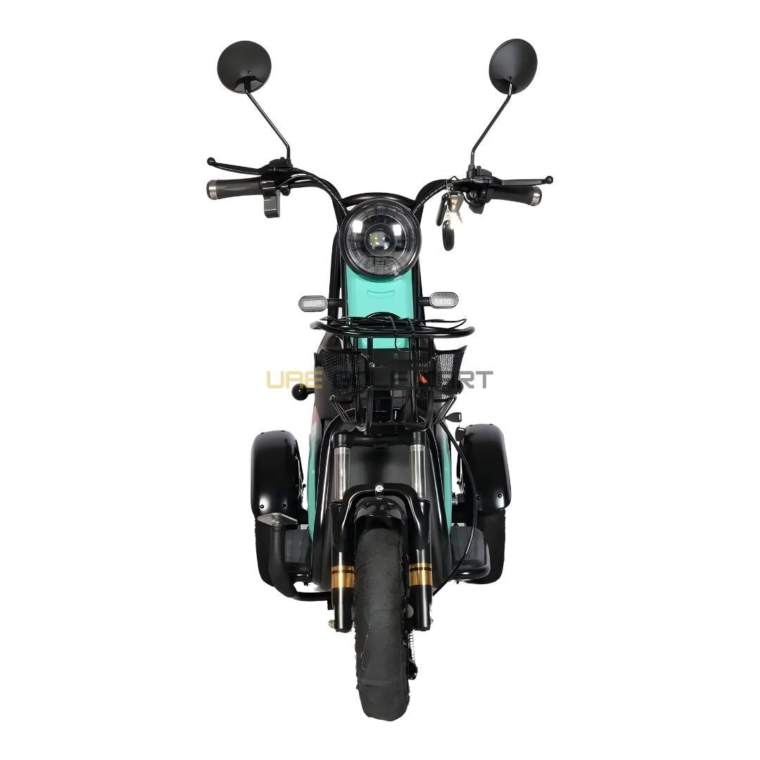 3-Wheel Electric Scooter with Dual Seats and Basket - Electric Motorbikes & Mopeds - Photo 19 | UAE Golf Cart