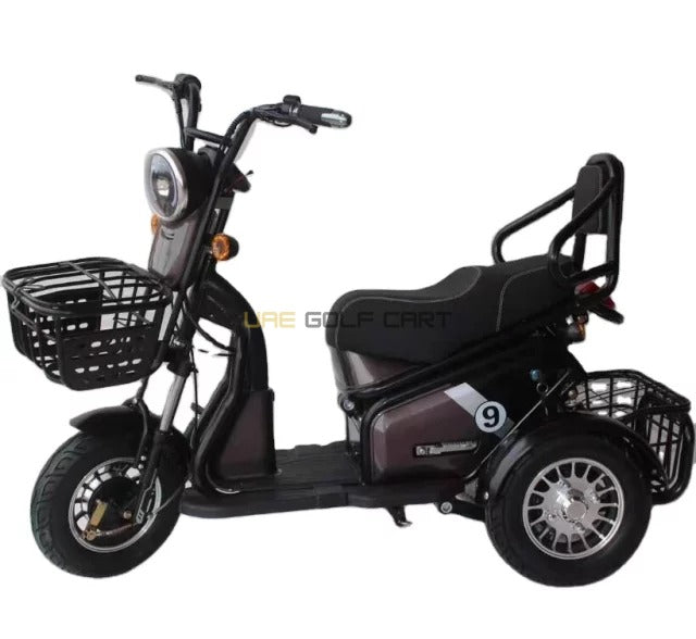 3-Wheel Electric Scooter with Dual Seats and Basket - Electric Motorbikes & Mopeds - Photo 10 | UAE Golf Cart