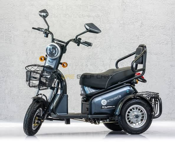 Buy 3-Wheel Electric Scooter with Dual Seats and Basket - Electric Motorbikes & Mopeds at UAE Golf Cart