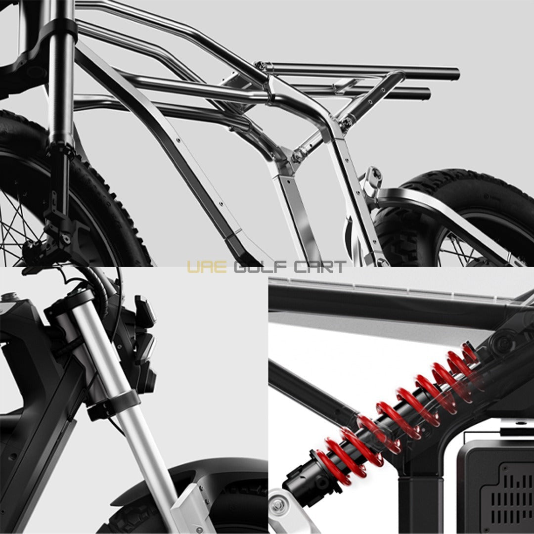 3000W Electric Bike with 1440Wh Battery, 90km Range, 35mph Top Speed, Hydraulic Disc Brakes, Dual Suspension – Off‑Road Use - Electric Bikes - Photo 8 | UAE Golf Cart