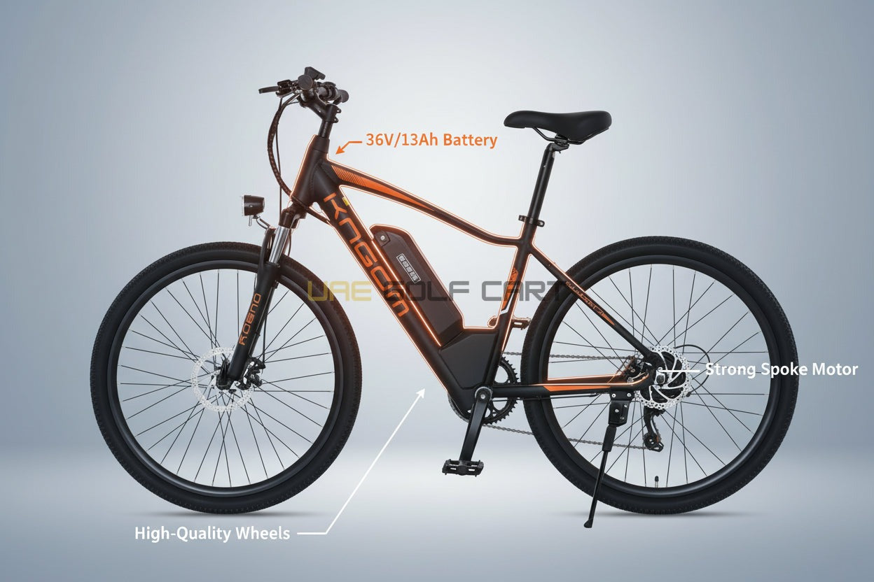 36V 13Ah Electric Bike with Seat - 32 km/h Speed, 30-40 km Range, 75 kg Load Capacity - Electric Bikes - Photo 13 | UAE Golf Cart