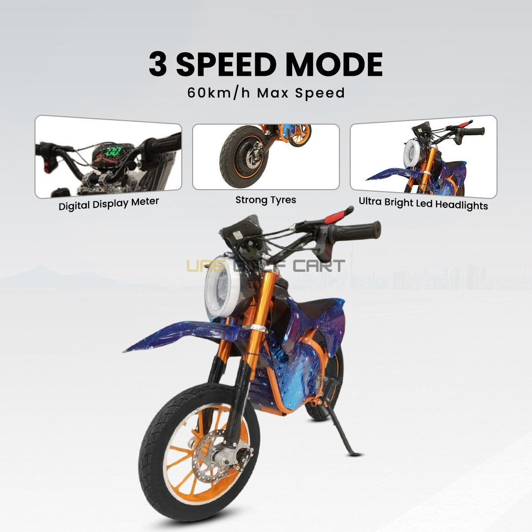 36V 800W Electric Dirt Bike for Kids 7-13 Years, 60 km/h Speed, 70 kg Load, 20-25 km Range - Electric Dirt Bikes - Photo 23 | UAE Golf Cart