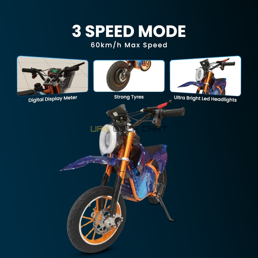 36V 800W Electric Dirt Bike for Kids 7-13 Years, 60 km/h Speed, 70 kg Load, 20-25 km Range - Electric Dirt Bikes - Photo 26 | UAE Golf Cart