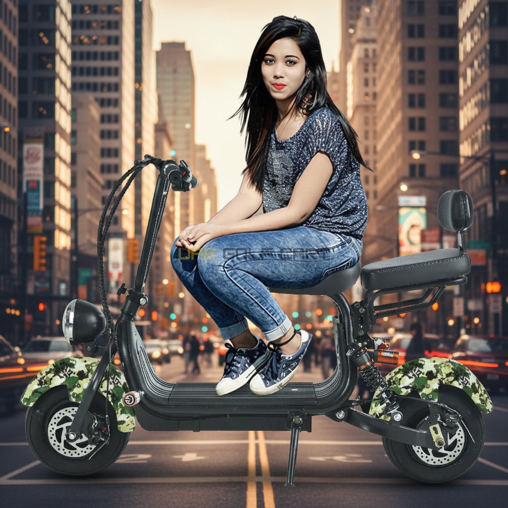 48V 1000W Mini Fat Tyre Electric Scooter with Removable Battery and Dual Seat - Electric Motorbikes & Mopeds - Photo 9 | UAE Golf Cart