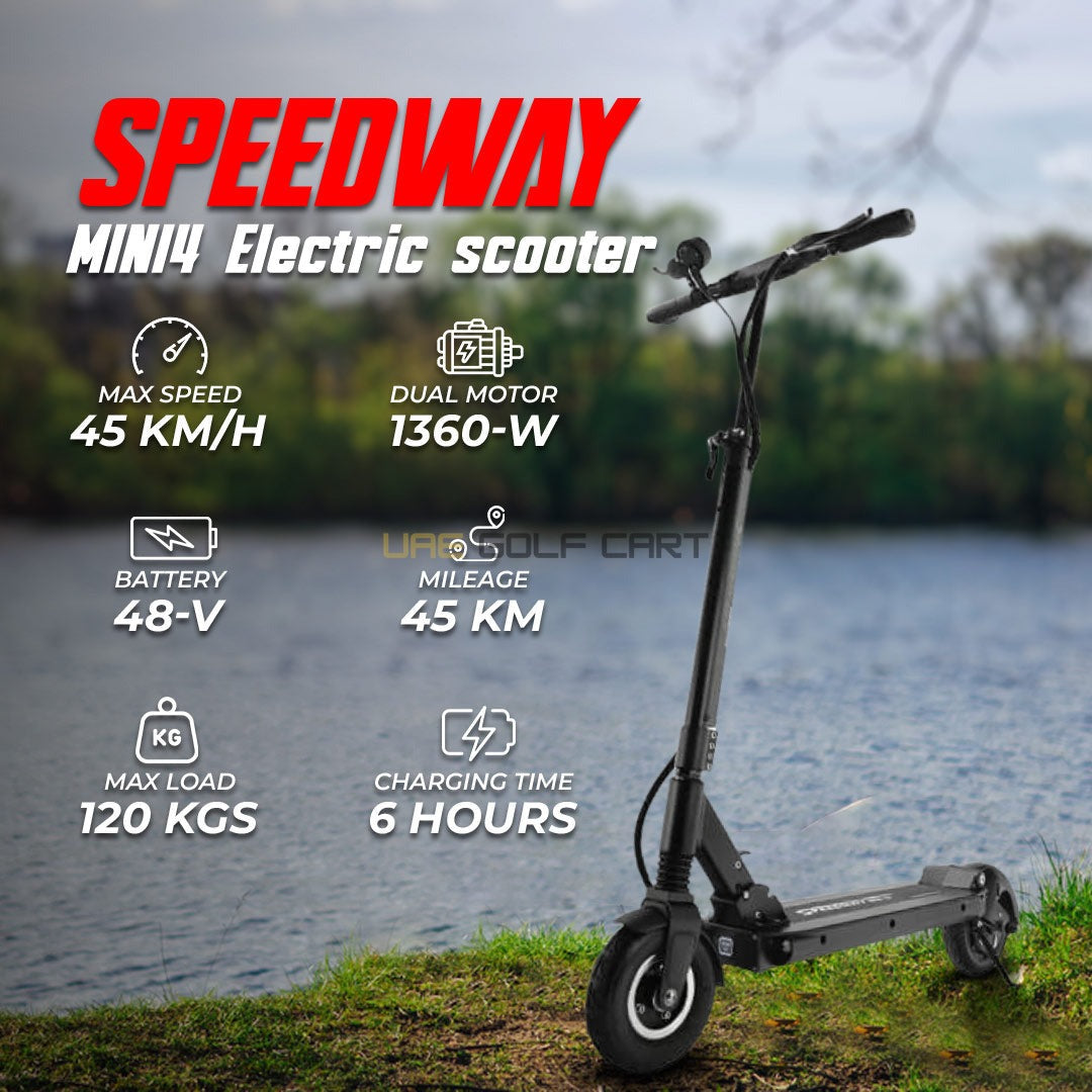 48V 13Ah Dual Suspension Electric Scooter - Black and White, 25 km/h Top Speed, 30 Mile Range - Foldable Electric Scooters - Photo 4 | UAE Golf Cart