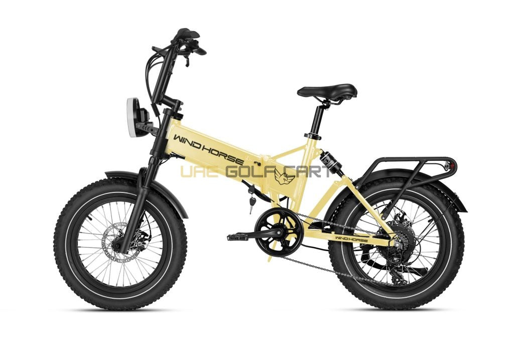 Buy 48V 13Ah Folding Electric Bike with 750W Motor, 20" x 4.0" Fat Tires, 7-Speed Shimano, Hydraulic Brakes – Off‑Road Use - Electric Bikes at UAE Golf Cart