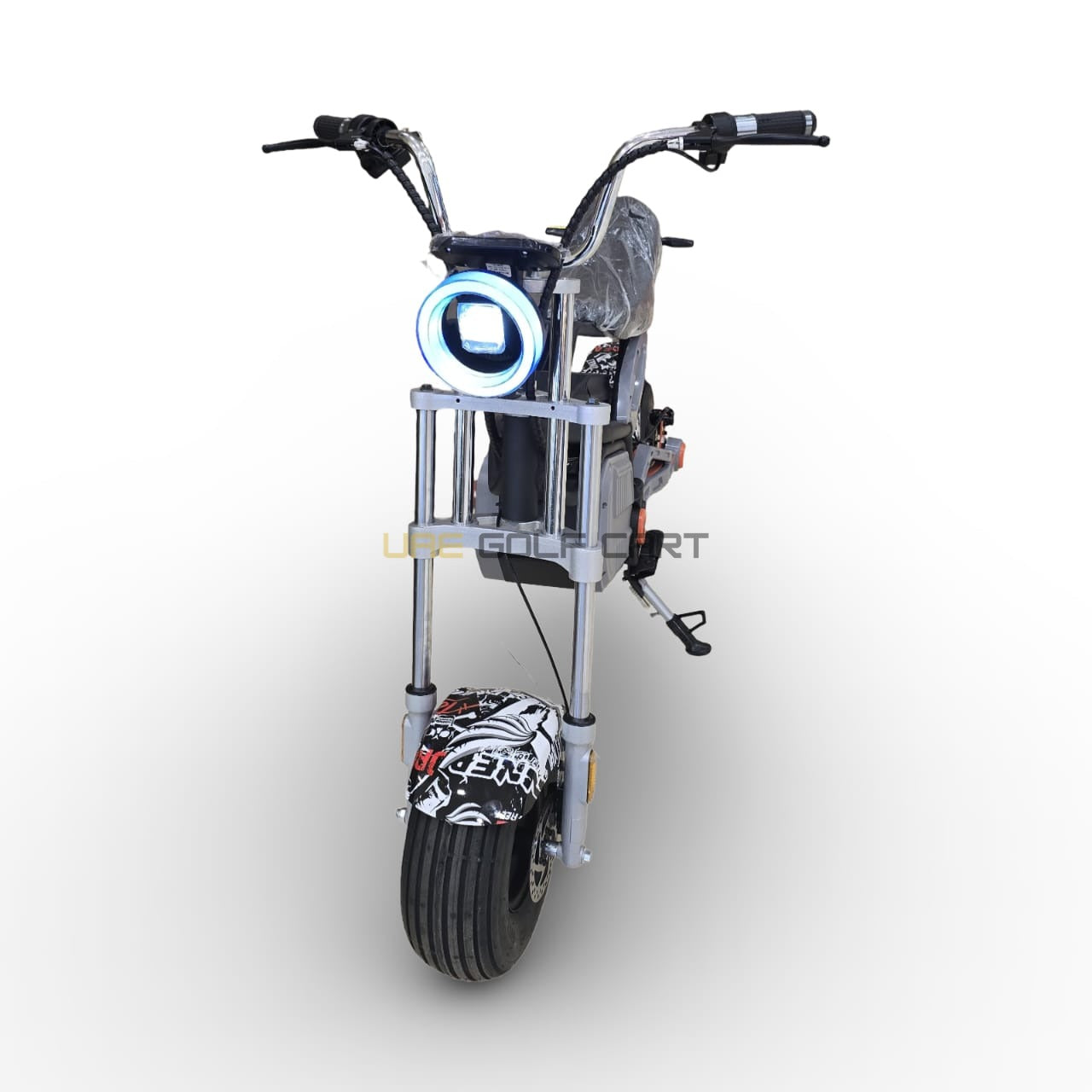 48V 1500W Fat Tire Electric Bike with Smart Shocks and LED Lights - Electric Motorbikes & Mopeds - Close Up | UAE Golf Cart