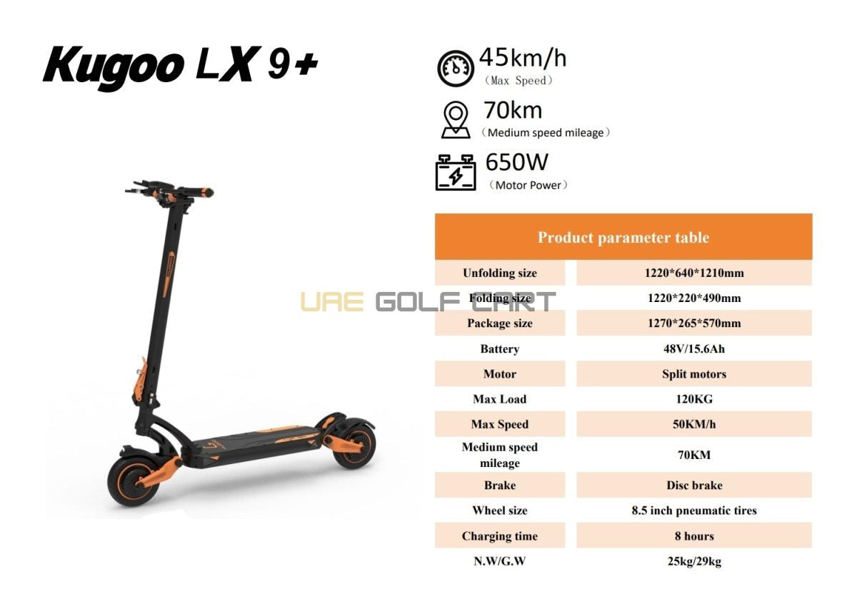 48V 18.2Ah Foldable Electric Scooter with Dual 650W Motors, 50 km/h Top Speed, 70 km Range, 25 kg - Foldable Electric Scooters - Photo 10 | UAE Golf Cart