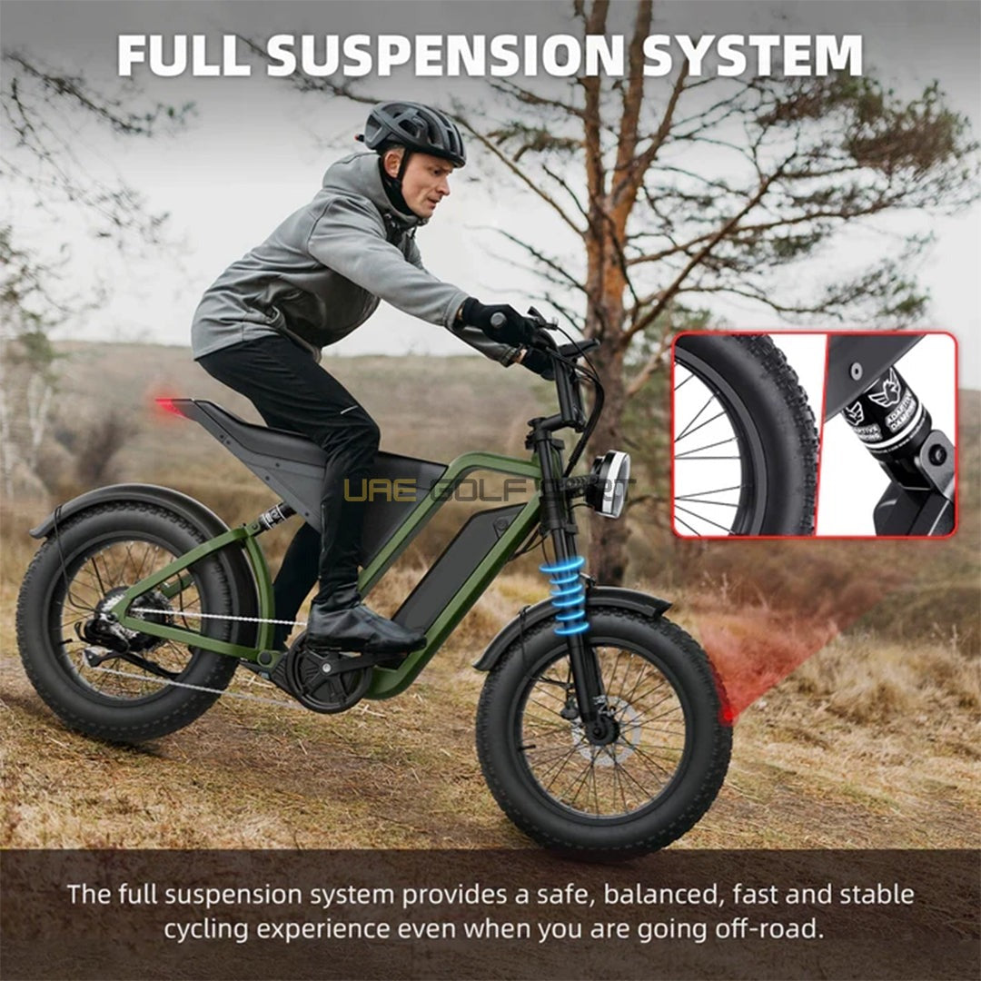 48V 18Ah Aluminum Alloy Electric Dirt Bike with 1000W Motor and 20 Inch Fat Tires - Electric Bikes - Photo 10 | UAE Golf Cart