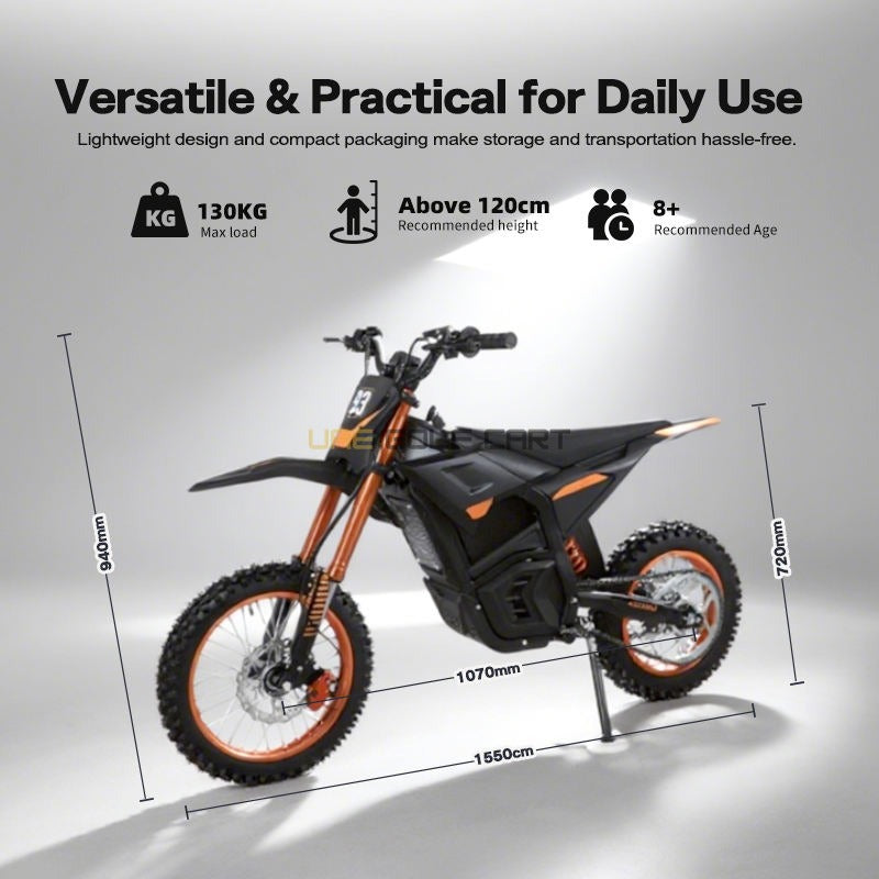 48V 2000W Electric Off‑Road Dirt Bike with 75 km/h Top Speed, 50 km Range, 3 Speed Modes, IPX6 Waterproof - Electric Motorbikes & Mopeds - Photo 18 | UAE Golf Cart