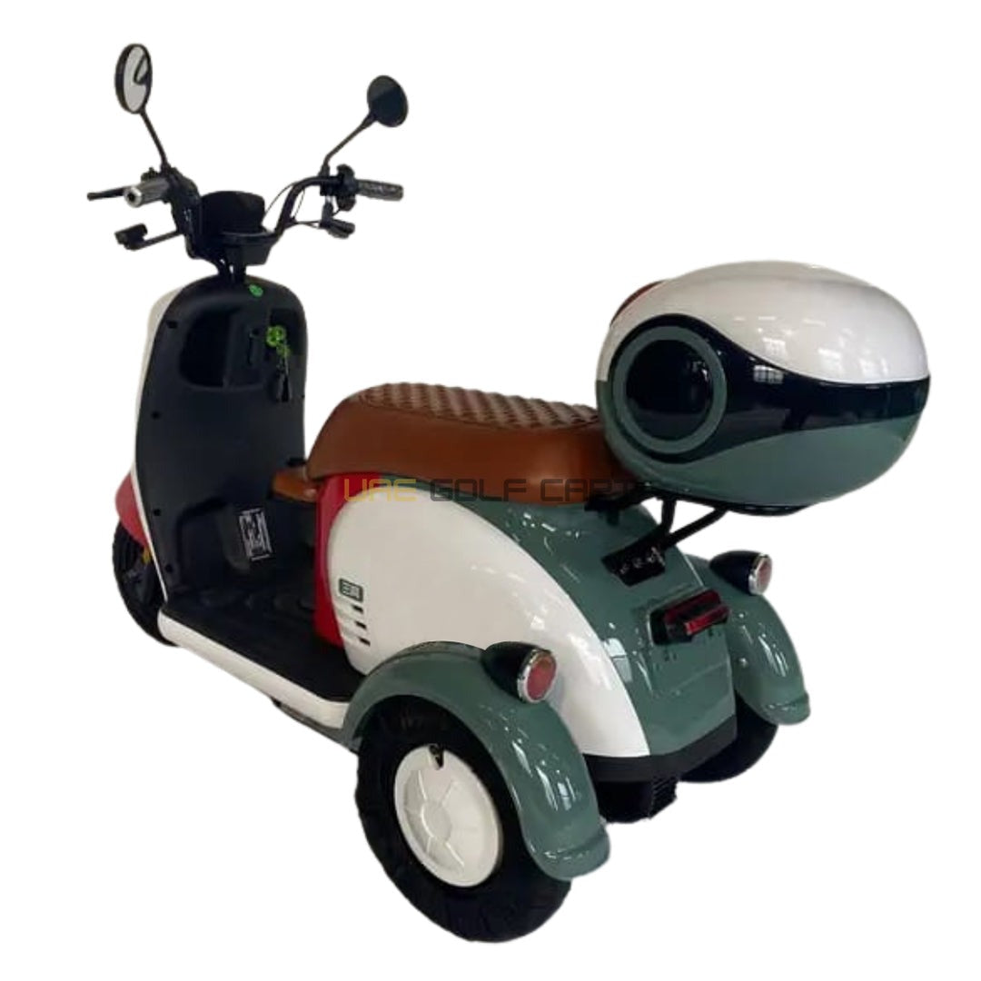 48V 20Ah Electric Parent Child Trike Scooter - 3 Seats, 30km/h Top Speed, 35km Range, 20inch Wheels, 150kg Load - Electric Motorbikes & Mopeds - Close Up | UAE Golf Cart