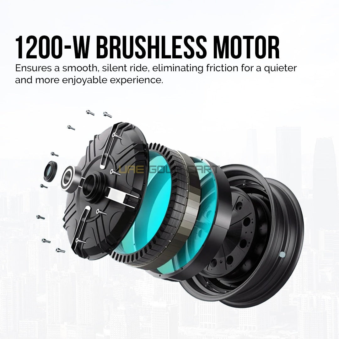 48V 20Ah Electric Scooter VXP Vintage Style 1200W Rear Hub Motor 14" Tires 200kg Load - Electric Grocery Bike - Photo 11 | UAE Golf Cart