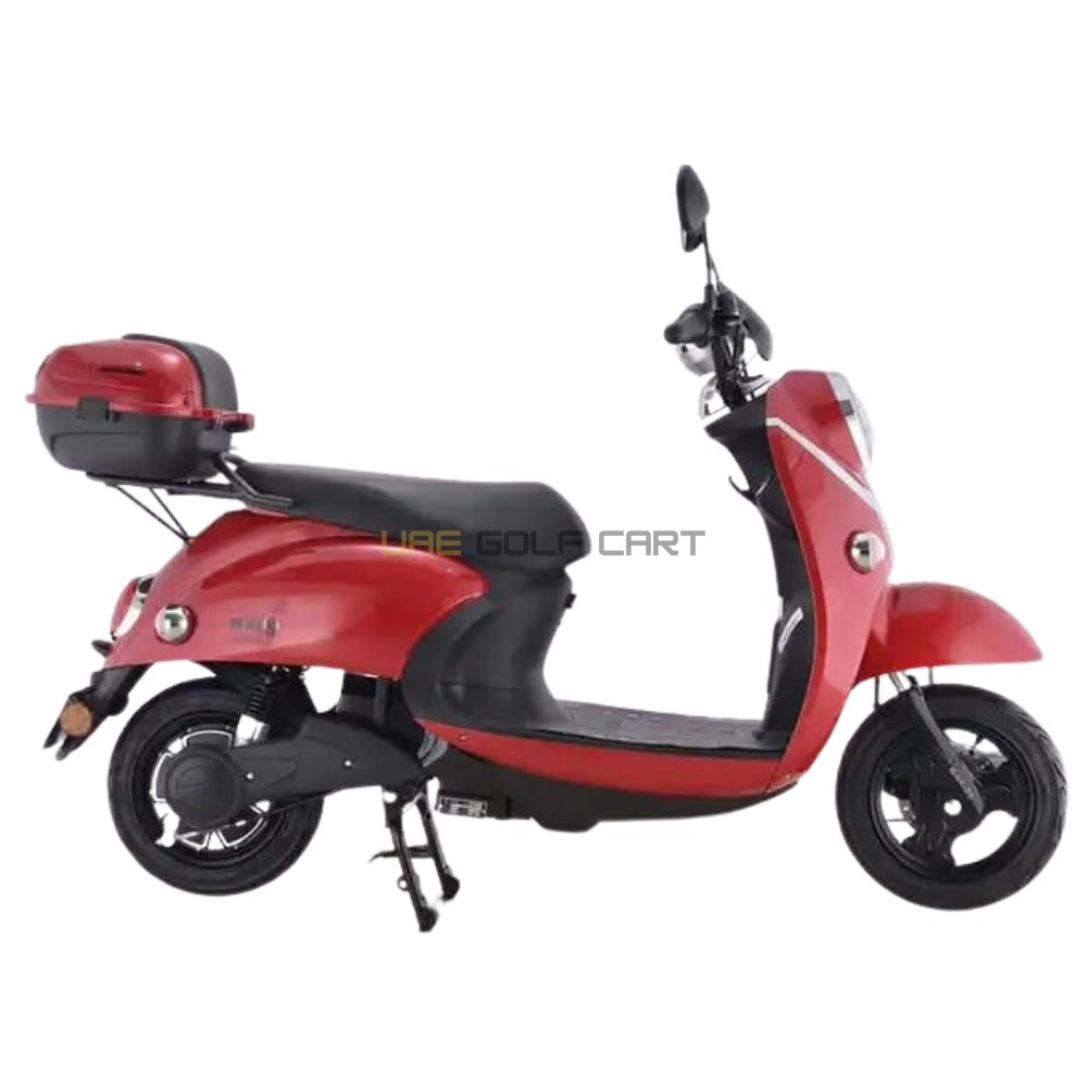 48V 20Ah Electric Scooter VXP Vintage Style 1200W Rear Hub Motor 14" Tires 200kg Load - Electric Grocery Bike - Close Up | UAE Golf Cart