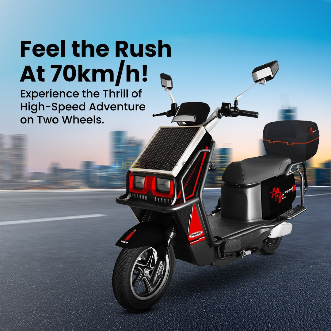 48V 2500W Hybrid Solar Electric Motorbike - 90-100 km Range, 70 km/h Top Speed, 20Ah Lead Acid Battery - Electric Motorbikes & Mopeds - Photo 20 | UAE Golf Cart