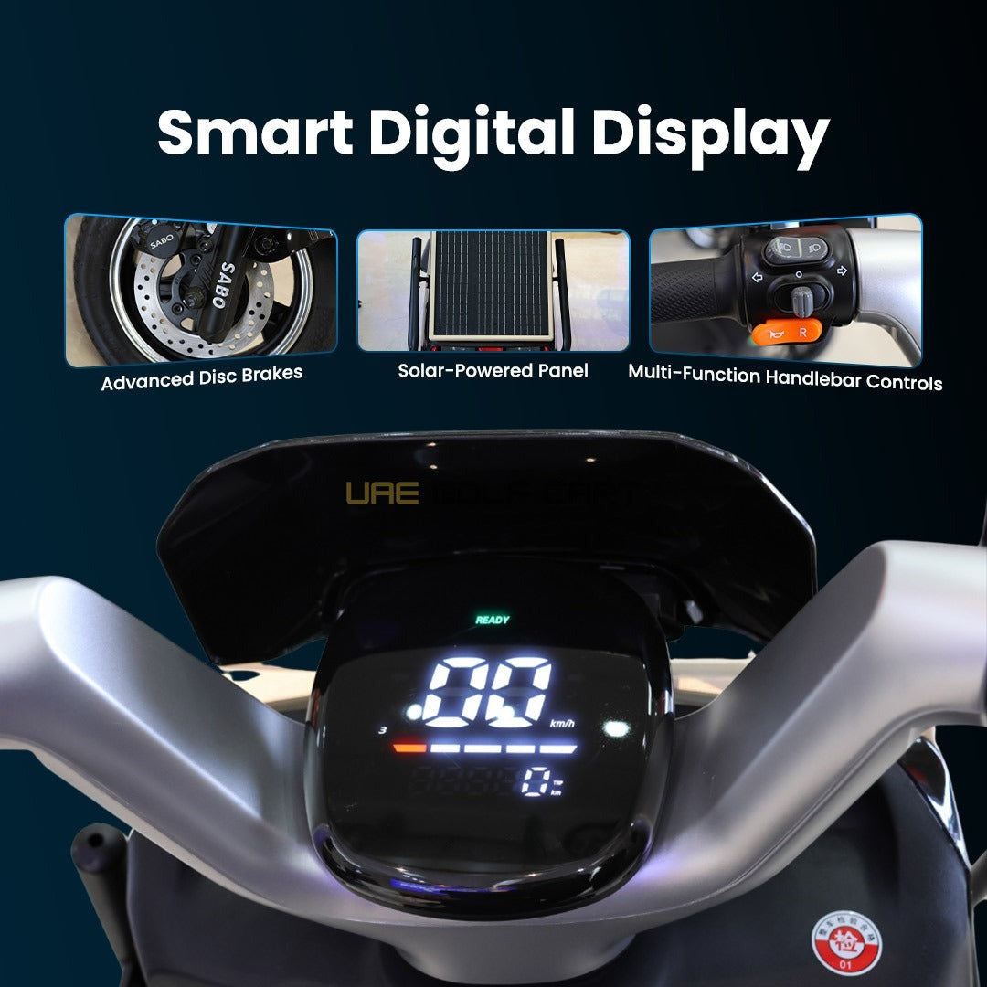 48V 2500W Hybrid Solar Electric Motorbike - 90-100 km Range, 70 km/h Top Speed, 20Ah Lead Acid Battery - Electric Motorbikes & Mopeds - Photo 21 | UAE Golf Cart