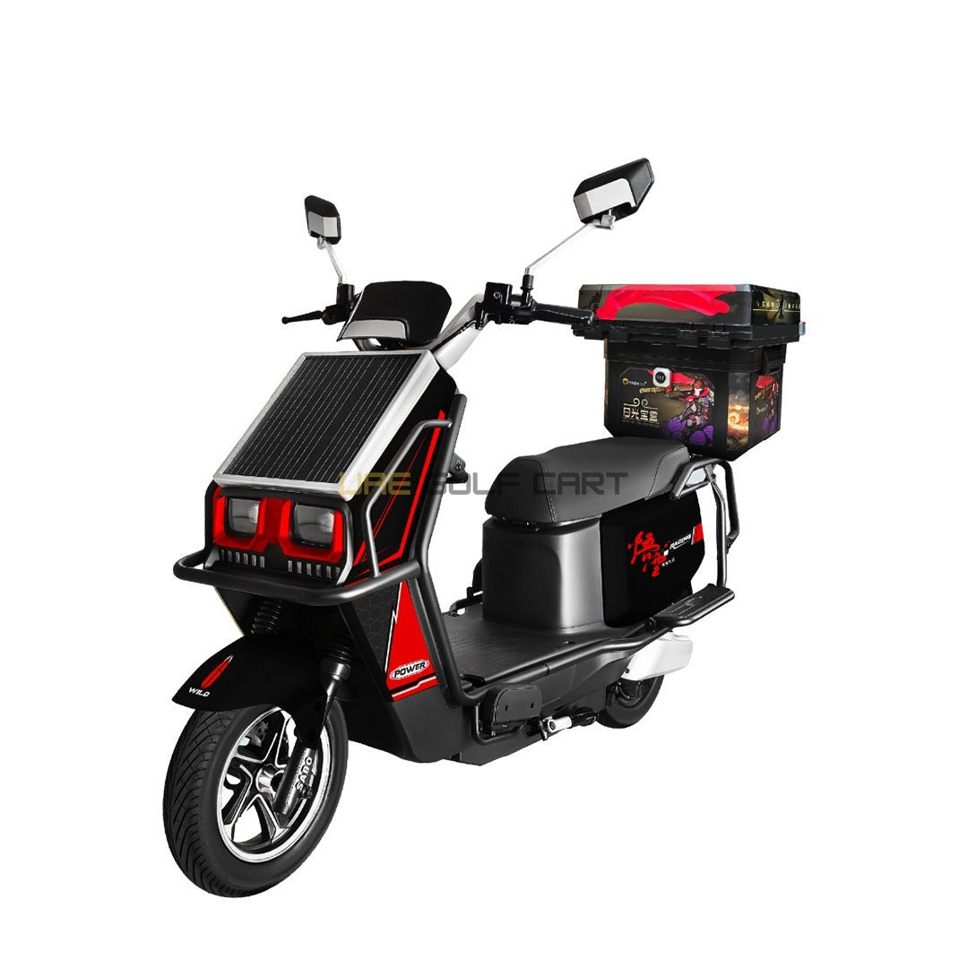 48V 2500W Hybrid Solar Electric Motorbike - 90-100 km Range, 70 km/h Top Speed, 20Ah Lead Acid Battery - Electric Motorbikes & Mopeds - Photo 4 | UAE Golf Cart