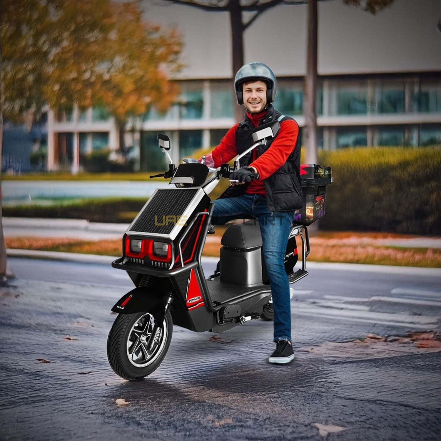 Buy 48V 2500W Hybrid Solar Electric Motorbike - 90-100 km Range, 70 km/h Top Speed, 20Ah Lead Acid Battery - Electric Motorbikes & Mopeds at UAE Golf Cart
