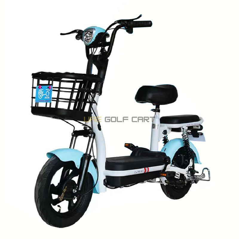 48V 350W 2-Seater Foldable Electric Scooter with Pedal and Removable Battery - Electric Grocery Bike - Photo 19 | UAE Golf Cart