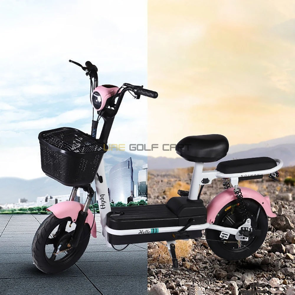 48V 350W 2-Seater Foldable Electric Scooter with Pedal and Removable Battery - Electric Grocery Bike - Photo 26 | UAE Golf Cart