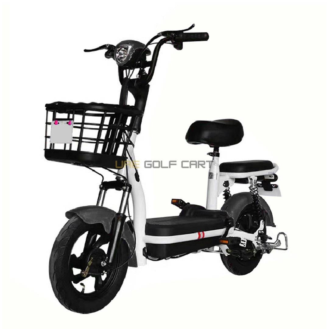 48V 350W 2-Seater Foldable Electric Scooter with Pedal and Removable Battery - Electric Grocery Bike - Photo 10 | UAE Golf Cart
