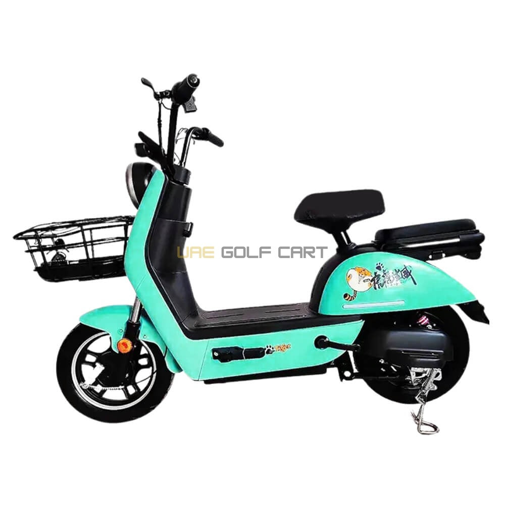 48V 350W Dual Mode Electric Pedal Scooter 2 Seat 35 km/h with LED Display - Electric Grocery Bike - Photo 4 | UAE Golf Cart