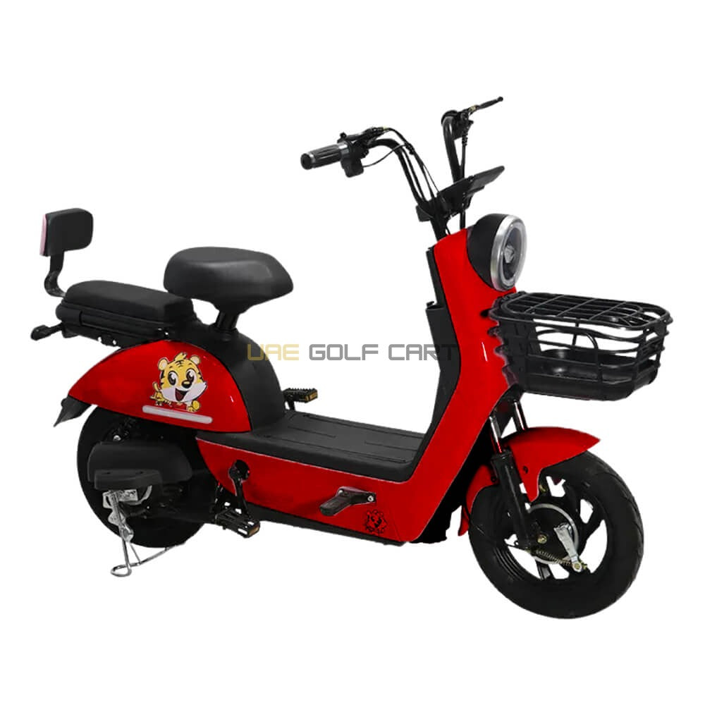 48V 350W Dual Mode Electric Pedal Scooter 2 Seat 35 km/h with LED Display - Electric Grocery Bike - Photo 6 | UAE Golf Cart