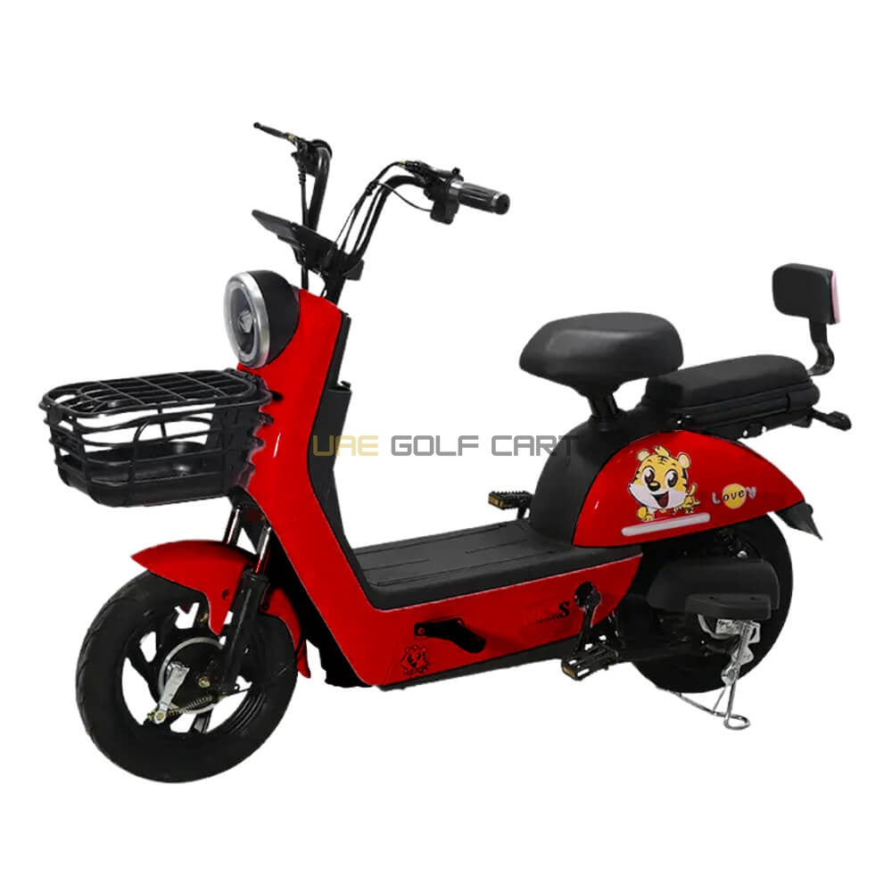 48V 350W Dual Mode Electric Pedal Scooter 2 Seat 35 km/h with LED Display - Electric Grocery Bike - Photo 7 | UAE Golf Cart