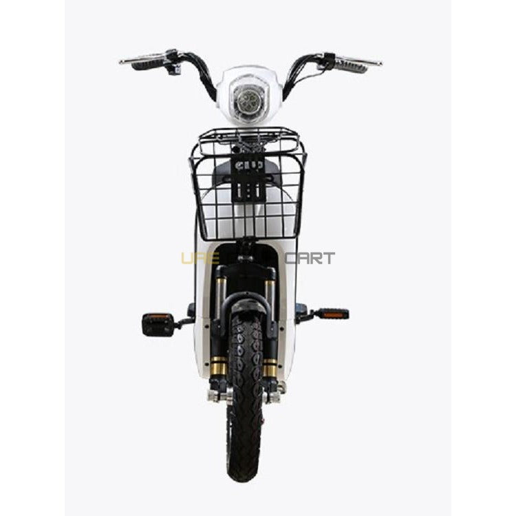 48V 350W Electric Scooter with Pedal Assist, 35 km/h Speed, 200 kg Load, Dual Seats, Front Basket, LED Light - Electric Grocery Bike - Photo 7 | UAE Golf Cart
