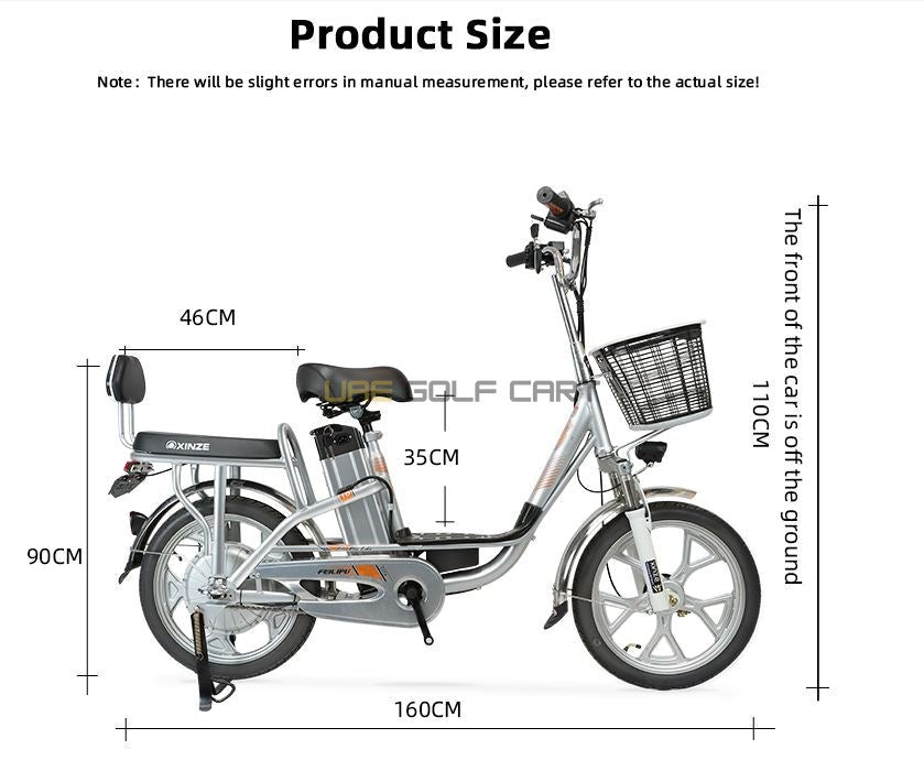 48V 350W Foldable Aluminum Alloy Electric Bike with Pedal Assist 20" Wheels - Electric Grocery Bike - Photo 5 | UAE Golf Cart