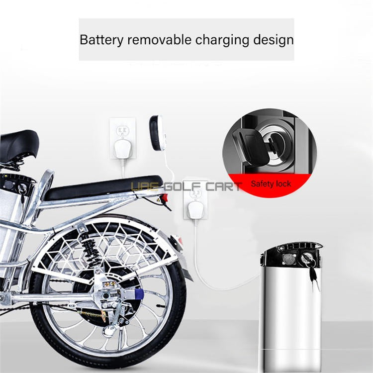 48V 350W Foldable Aluminum Alloy Electric Bike with Pedal Assist 20" Wheels - Electric Grocery Bike - Photo 7 | UAE Golf Cart