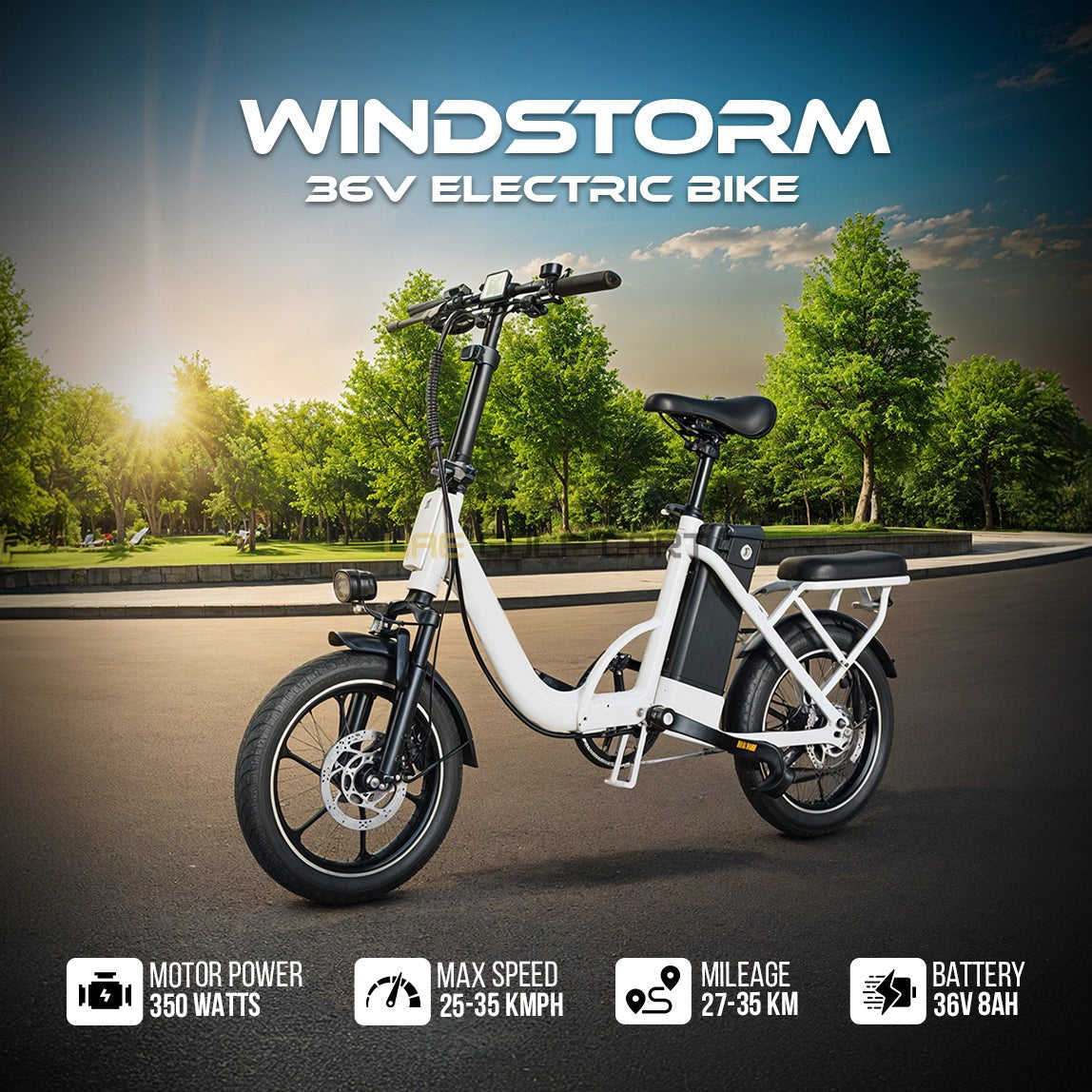 48V 350W Foldable Carbon Alloy Electric Bike 16" Tires 80kg Capacity - Electric Bikes - Photo 10 | UAE Golf Cart