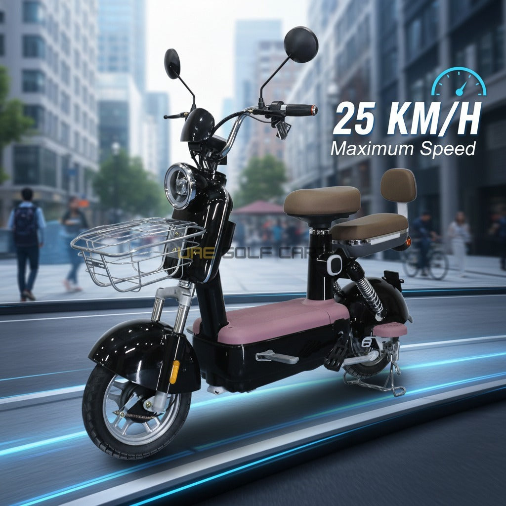48V 450W Two-Seat Electric Pedal Scooter with Basket - Electric Bikes - Photo 42 | UAE Golf Cart